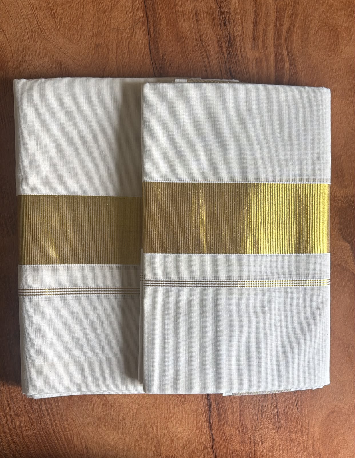 Kerala Cotton Kasavu single Set Mundu