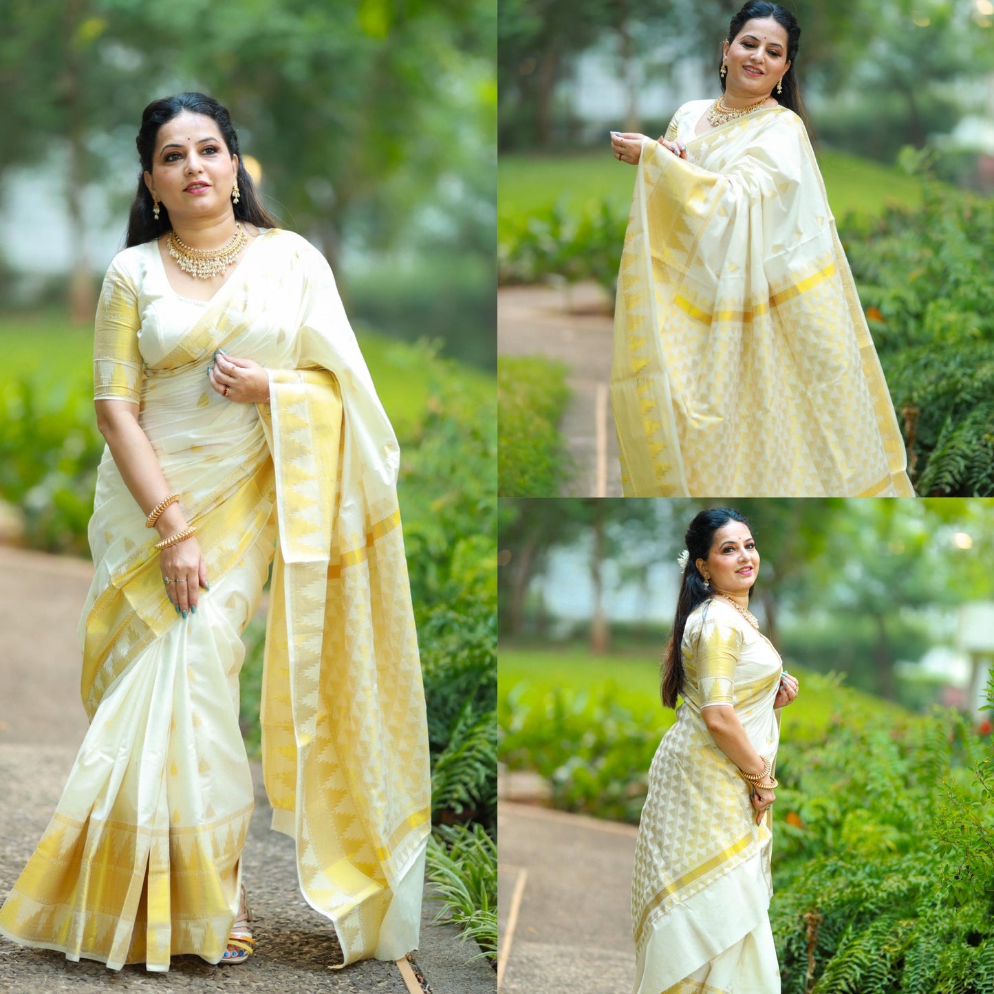 Sarvani Kerala Cotton woven designer pattern Set Saree