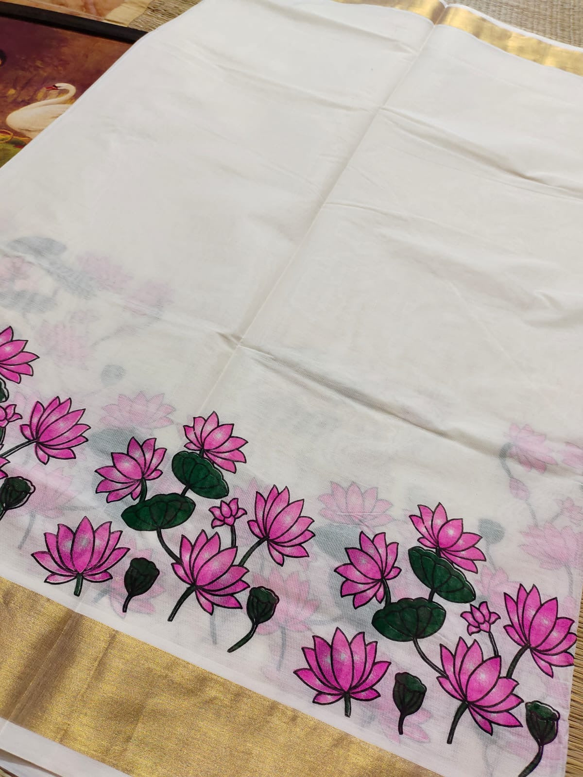 Lotus Theme Onam Kerala Set Sarees