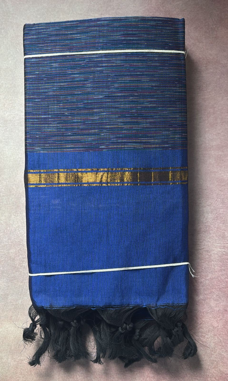 Pochampally Ikkat Suit materials Blue and Mustard