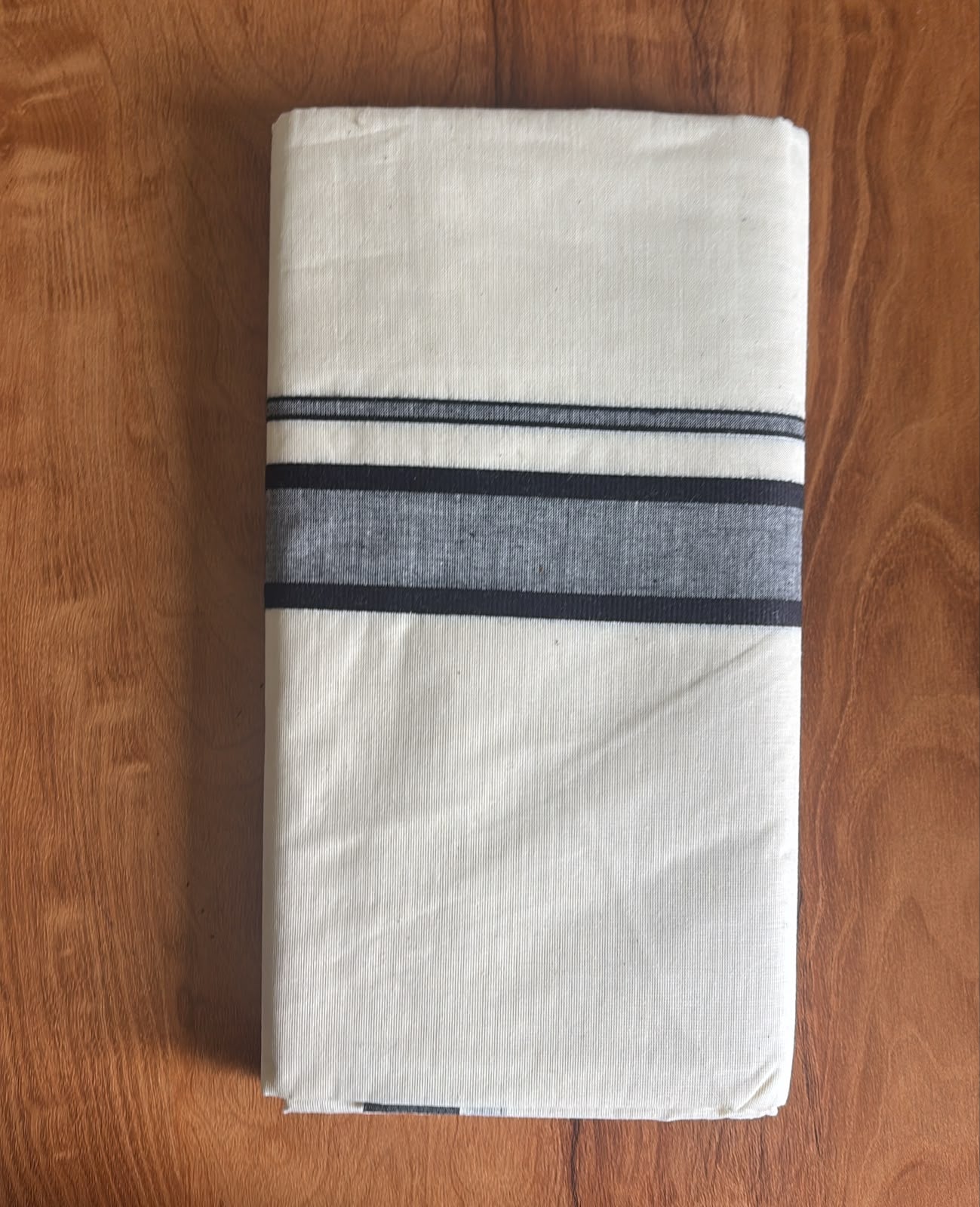 Heritage gents double Mundu black and grey border