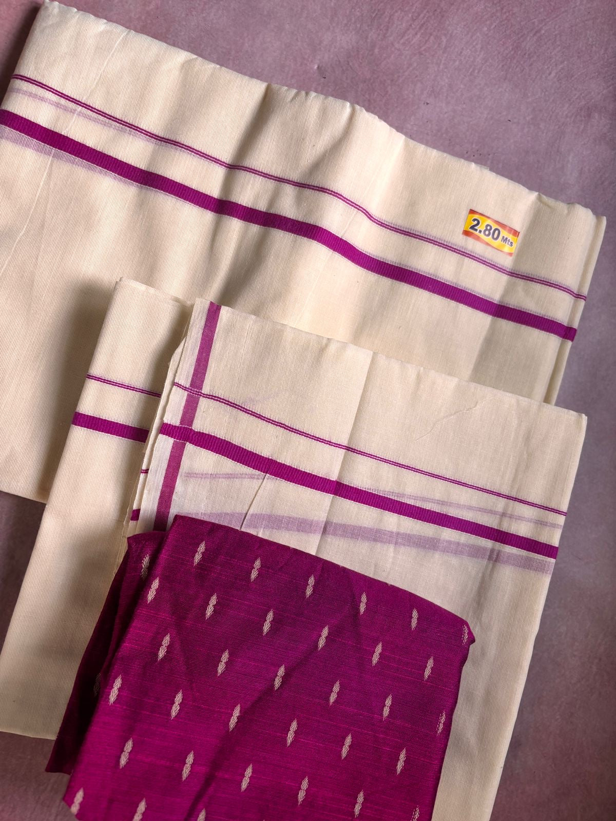 Puliyilakkara pure cotton set Mundu with blouse
