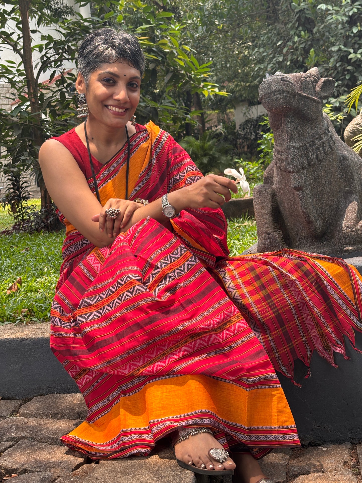 Rangini (रंगीनी) Shobana Manichitratazhu fame Dhaniyakhali Handloom Saree DHA02