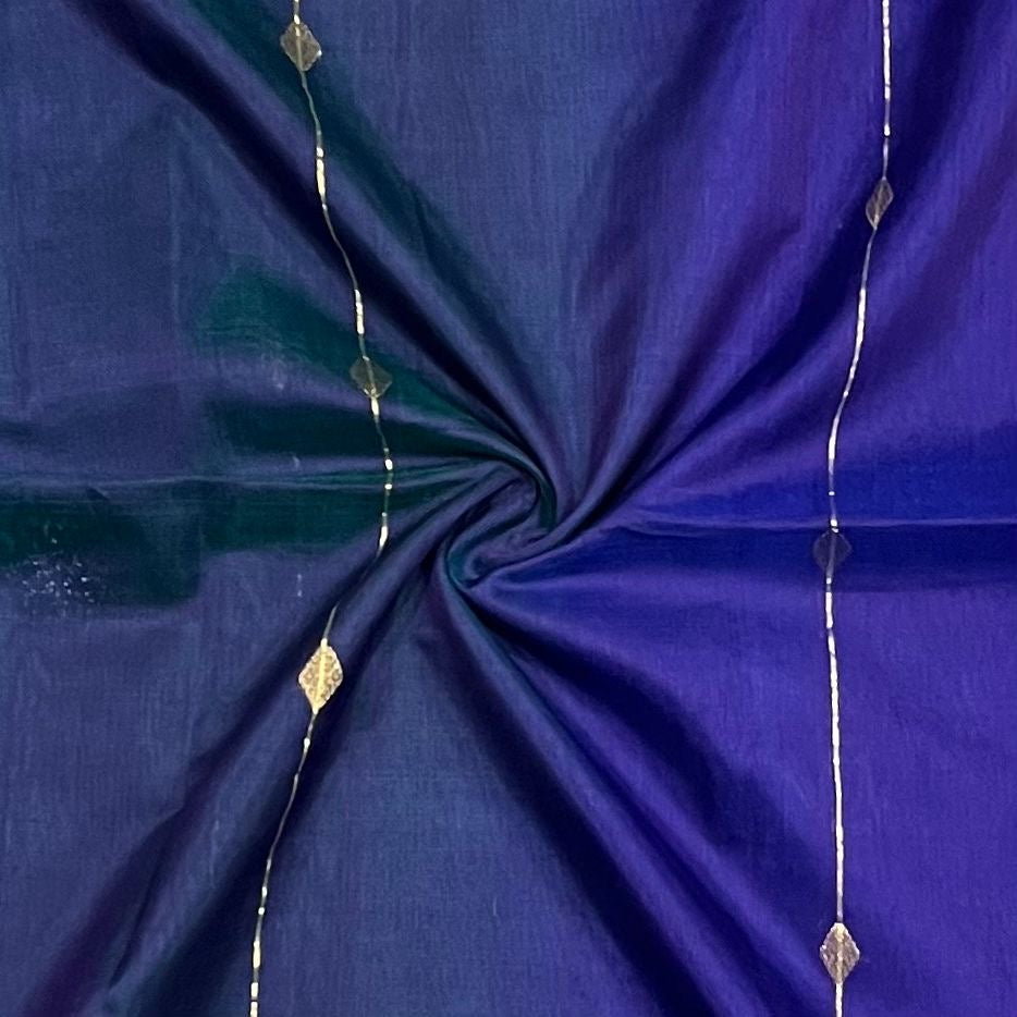 Kalyanika Maheshwari silk buti line saree in Navy blue