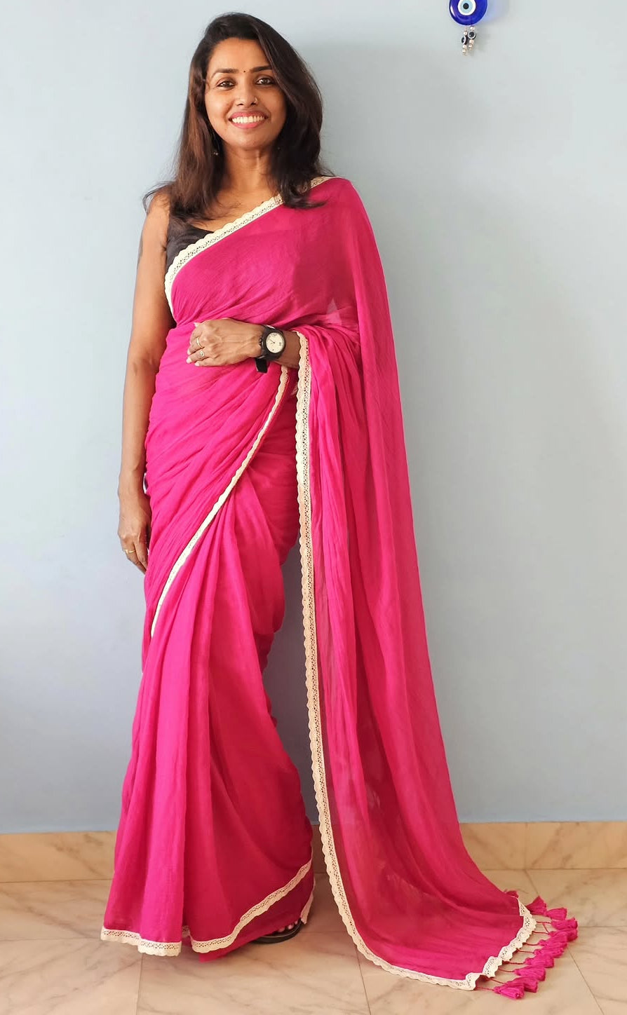 Viharika(विहारिका) Flowy lace: pink