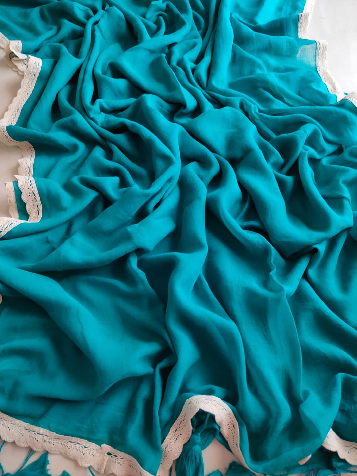 Viharika(विहारिका) Flowy lace: Blue V03