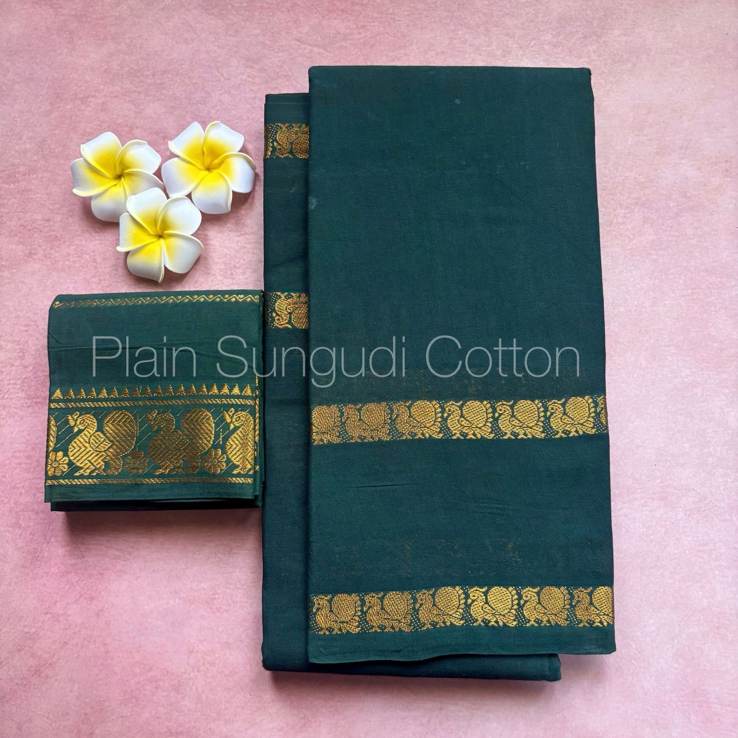 Tarangini Sungudi retta petta pure Cotton Saree