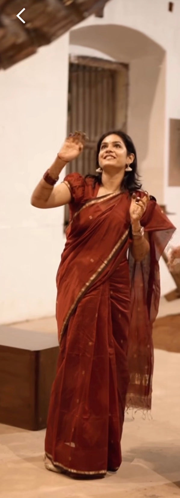 Kalyanika (कल्याणिका) Handloom Maheshwari Silk Cotton Sarees, Maroon Sithara’s choice