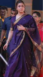 Kalyanika" (कल्याणिका) Handloom Maheshwari Silk Cotton Sarees Nayanthara inspired KM04
