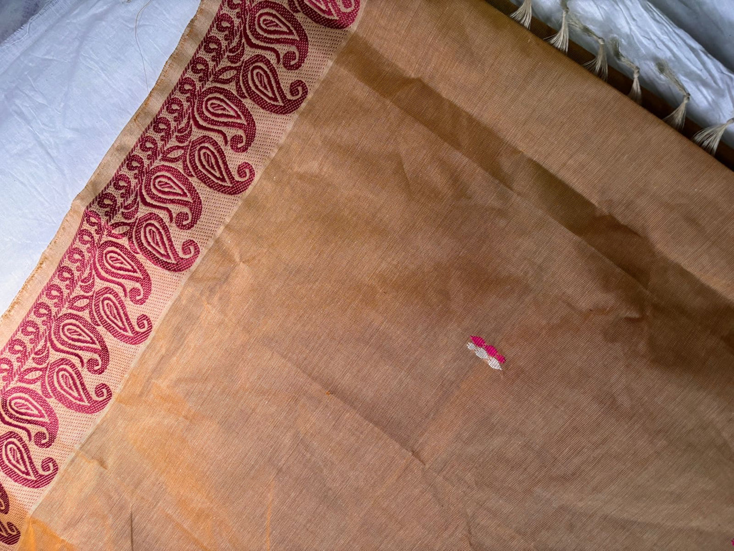 Sangita mango border chettinad sarees mustard colour