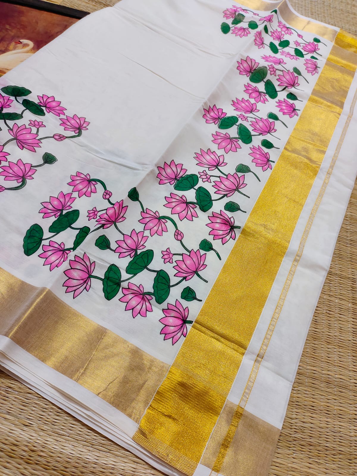 Lotus Theme Onam Kerala Set Sarees
