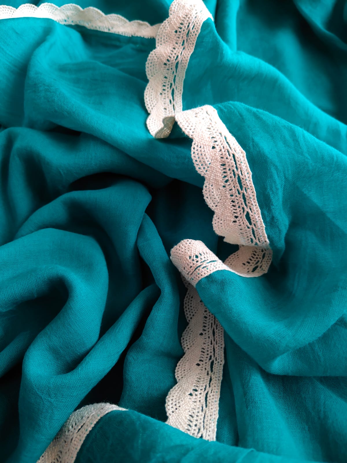 Viharika(विहारिका) Flowy lace: Blue V03