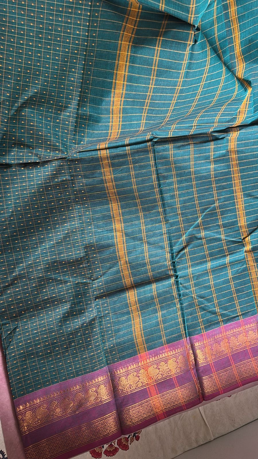 Lakshadeepam thousand butta sarees with contrast border
