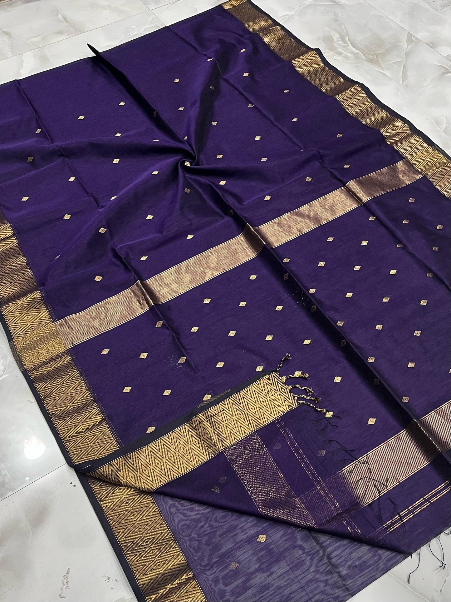 Kalyanika (कल्याणिका) Handloom Maheshwari Silk Cotton Sarees Nayanthara inspired KM04