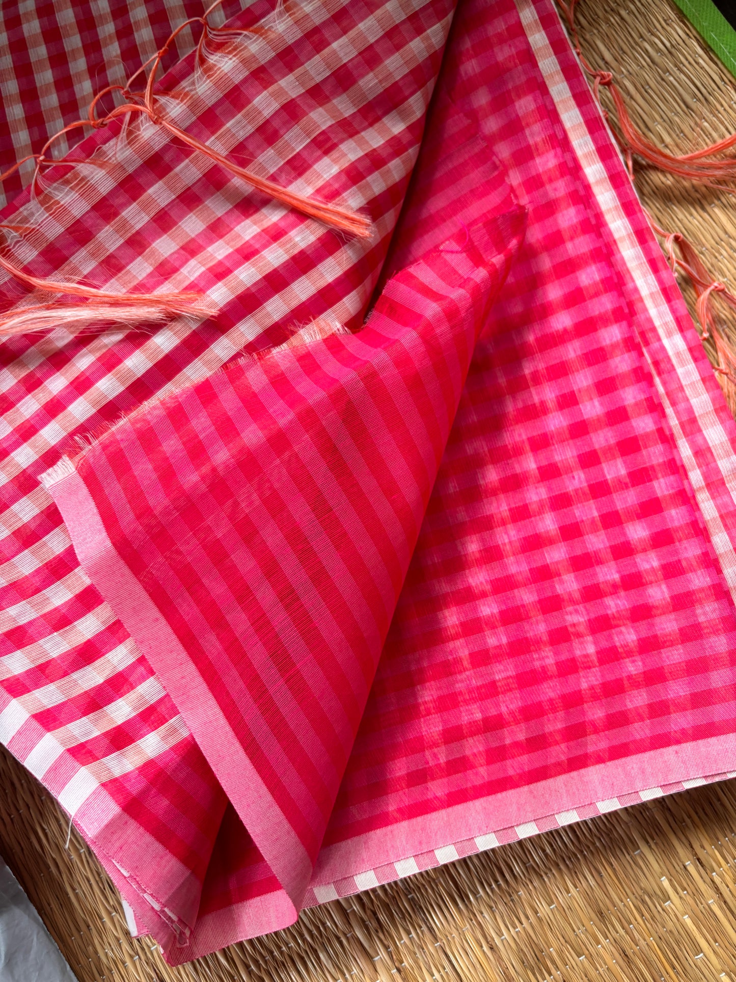 Nayanthara fame pink Cotton Silk saree