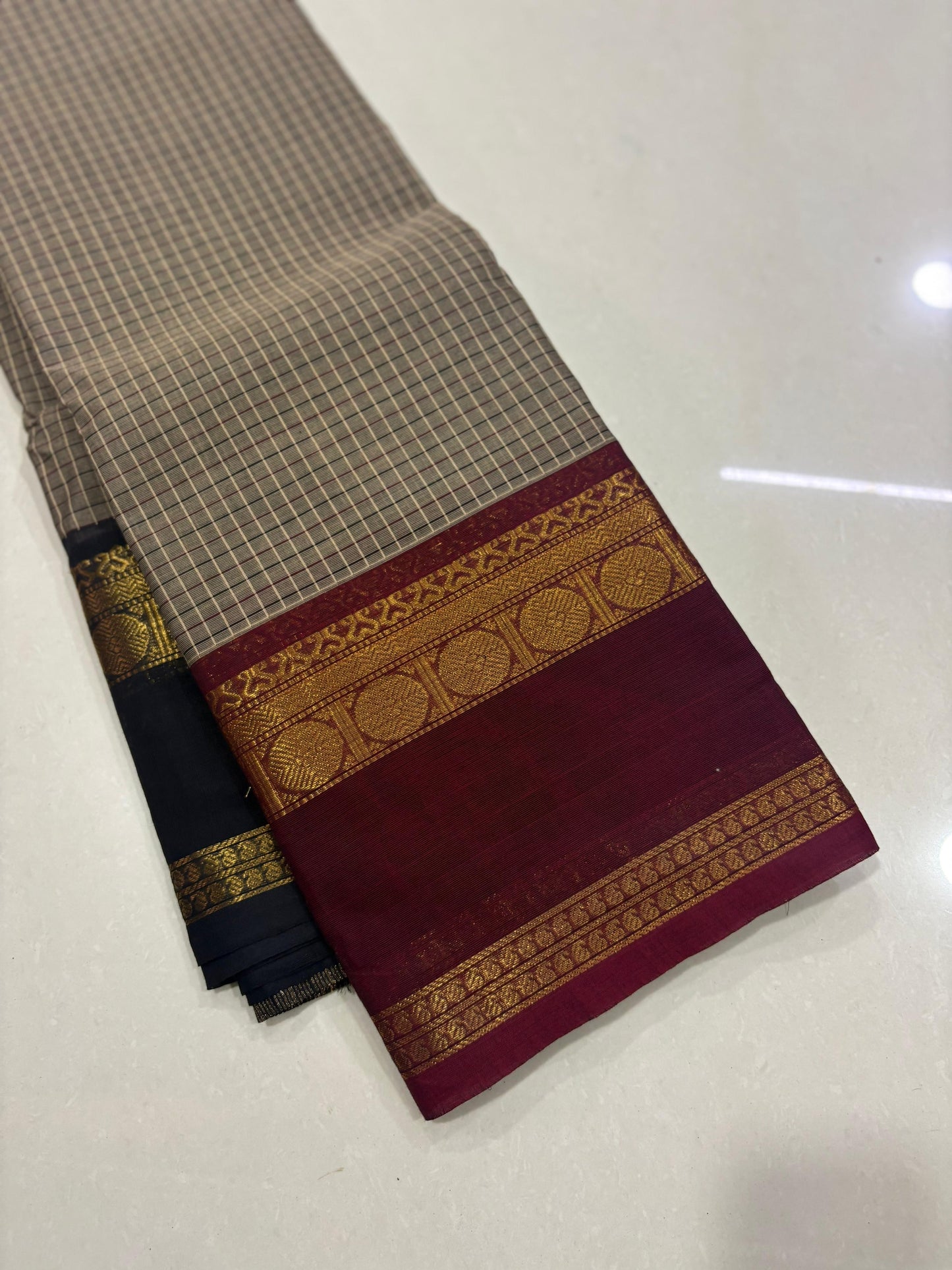 Sangita Kanchi ganga jamuna check Cotton sarees