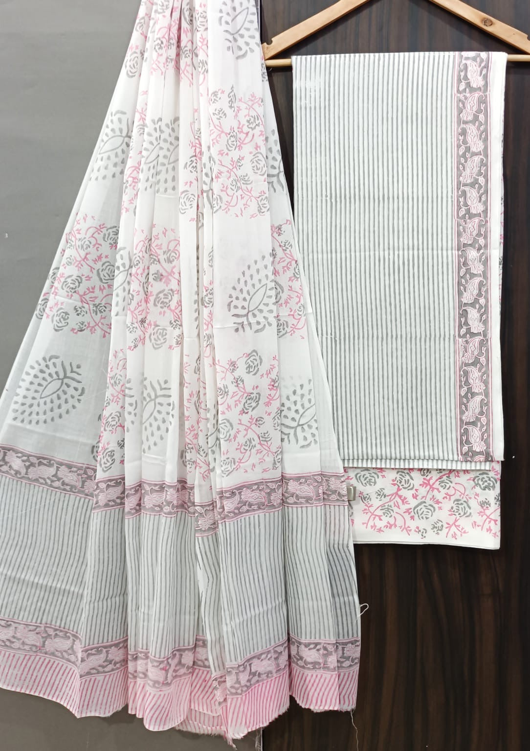 Floral Jaipur pure cotton Suit set Unstitched
