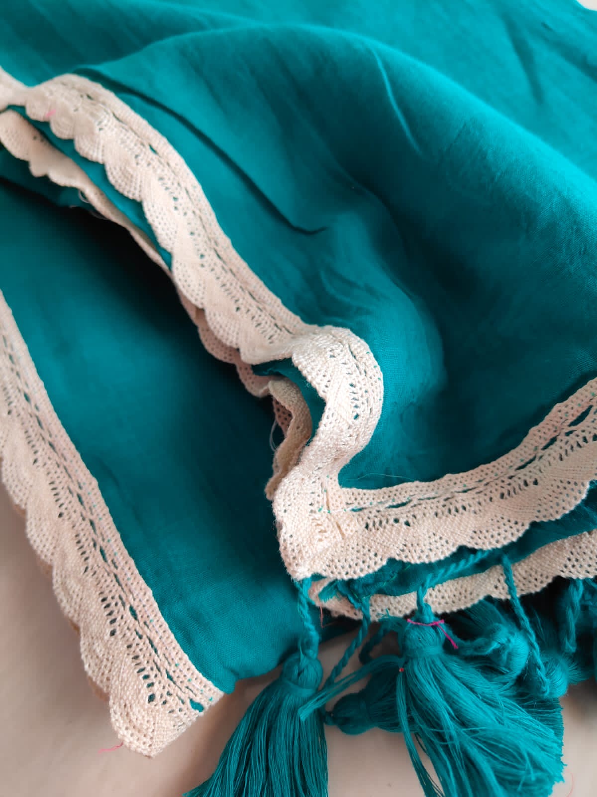 Viharika(विहारिका) Flowy lace: Blue V03