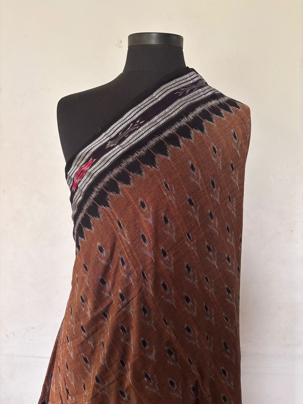 Sambalpuri Odisha Handloom Cotton Sarees Brown