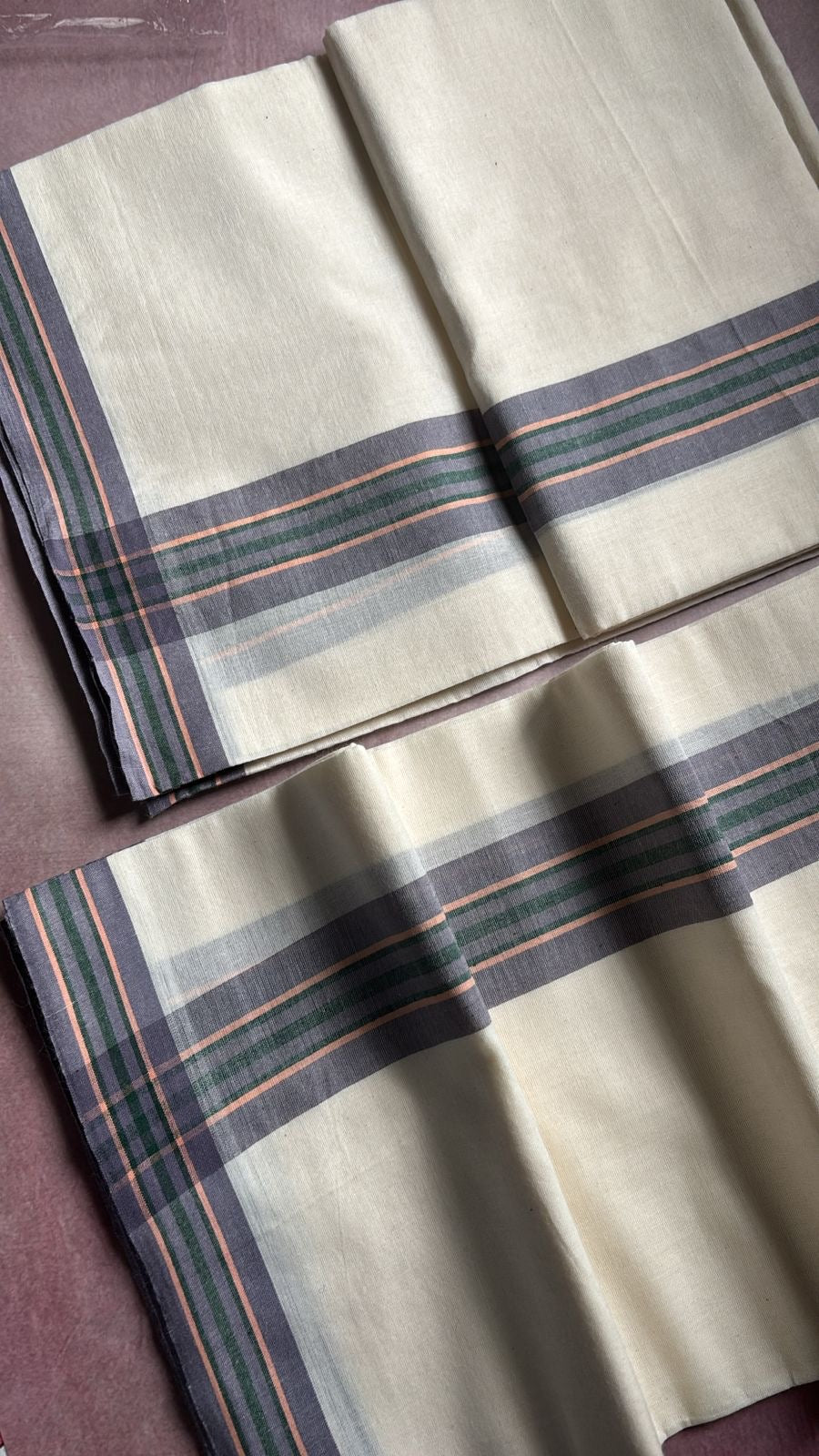 Mulloth Pure cotton set Mundu with blouse piece