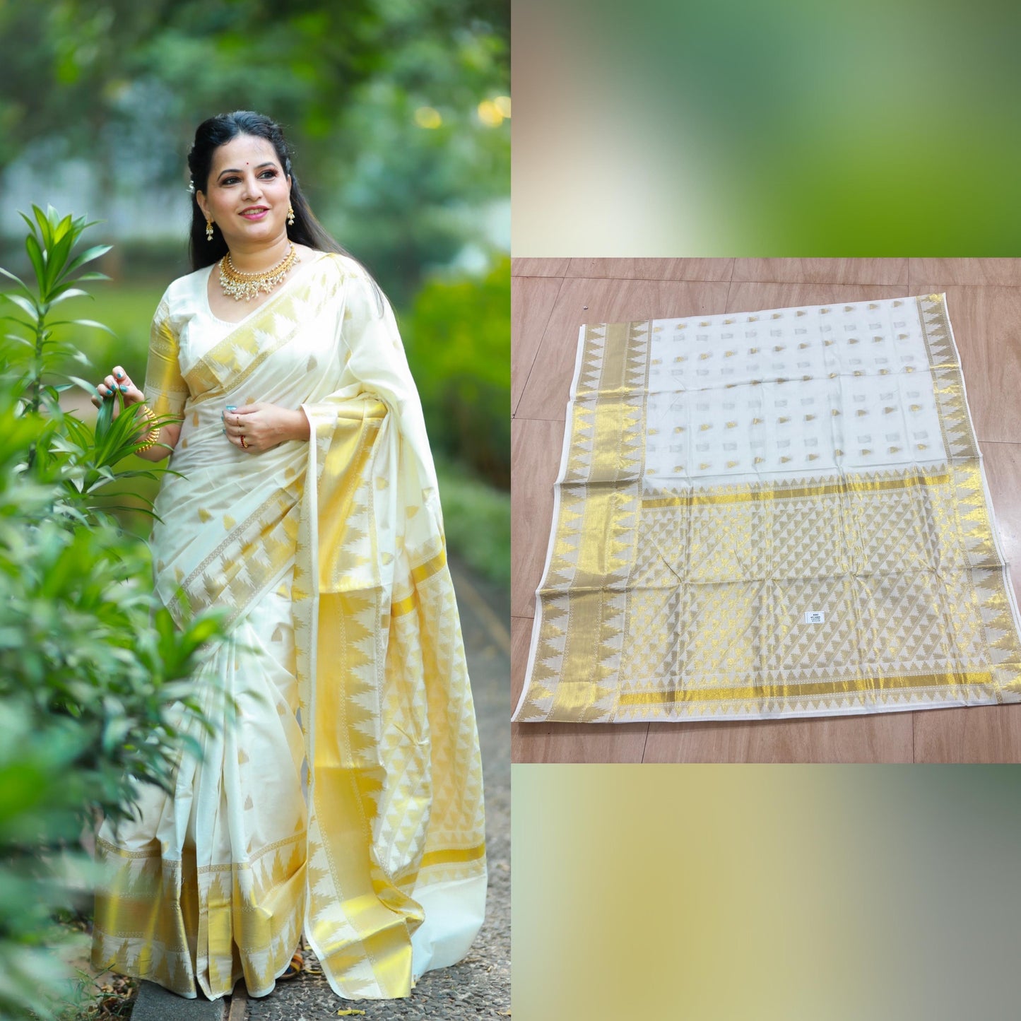 Sarvani Kerala Cotton woven designer pattern Set Saree