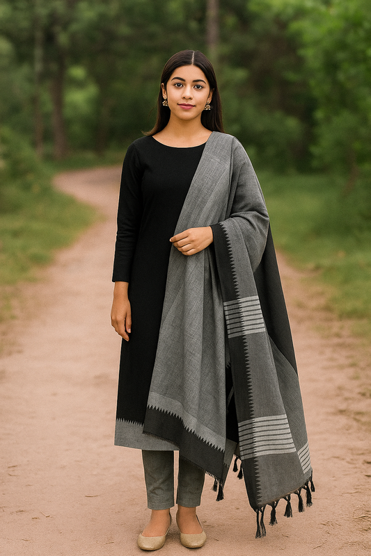 Mangalagiri pure cotton temple border suit sets Unstitched MA04