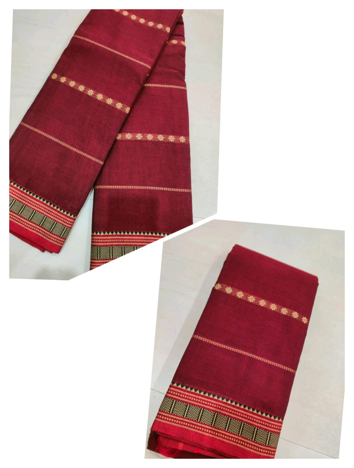 Vrinda वृंदा Narayanpeth Sarees Maroon