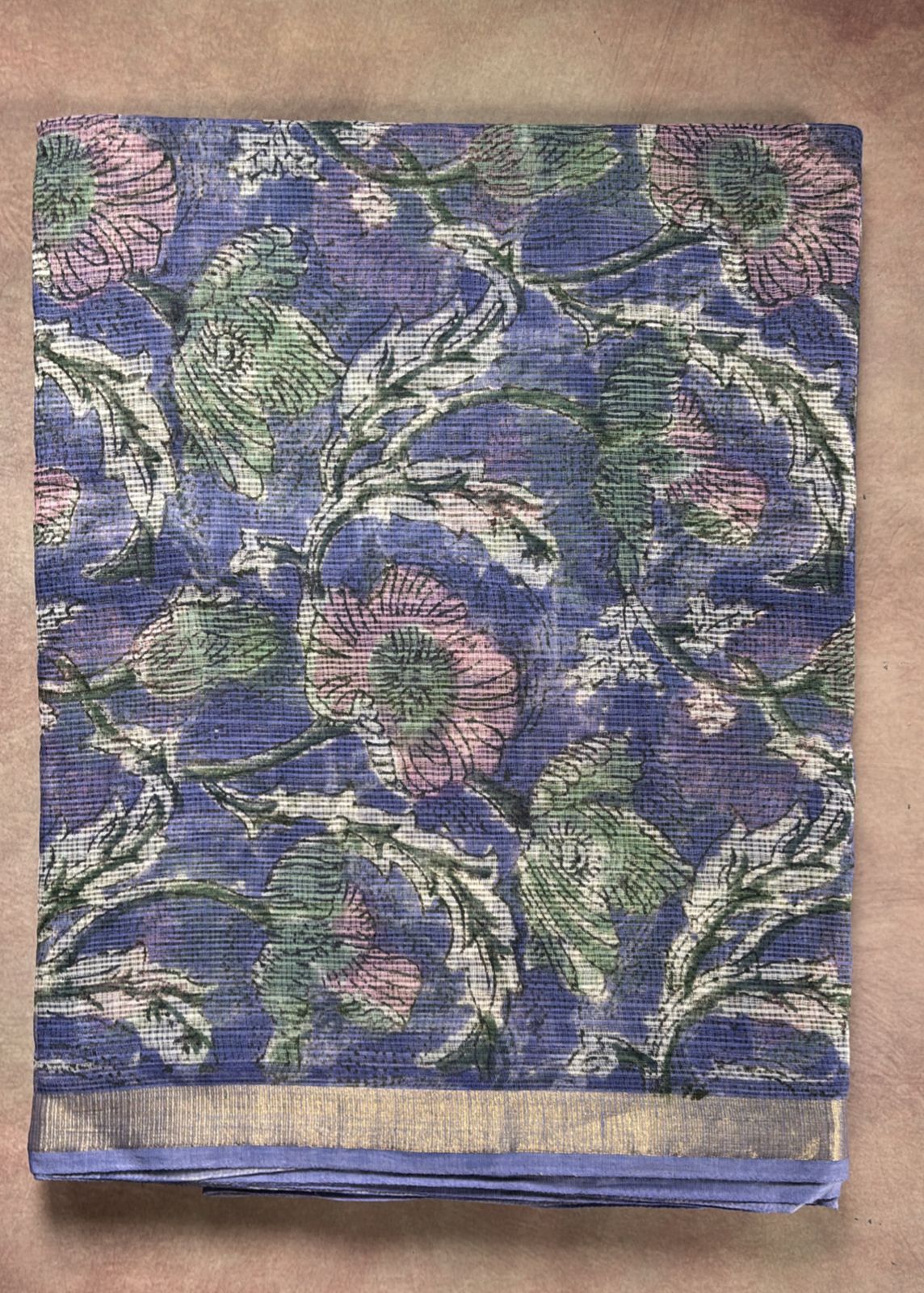 Kota doria Sarees violet dew