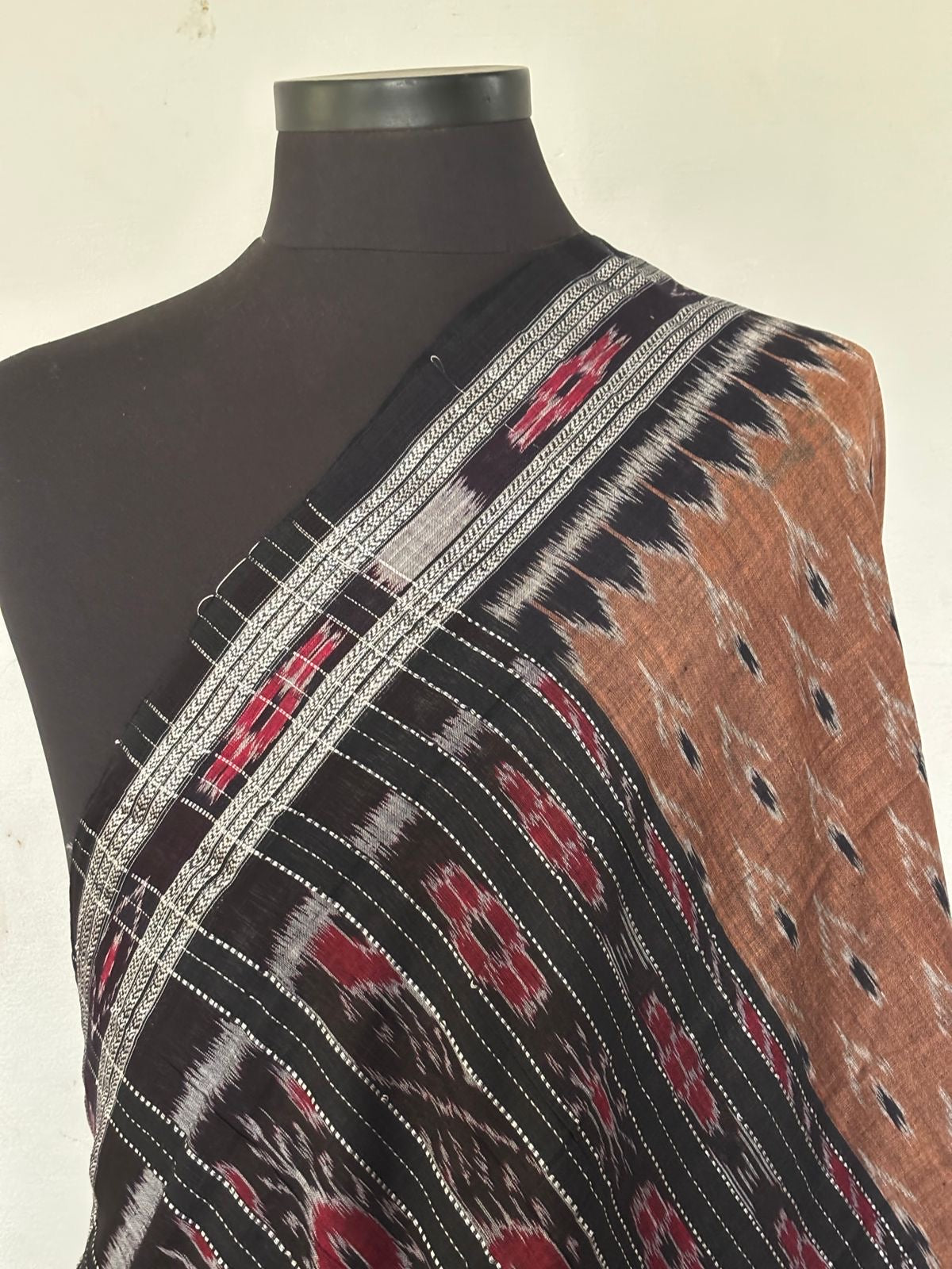 Sambalpuri Odisha Handloom Cotton Sarees Brown