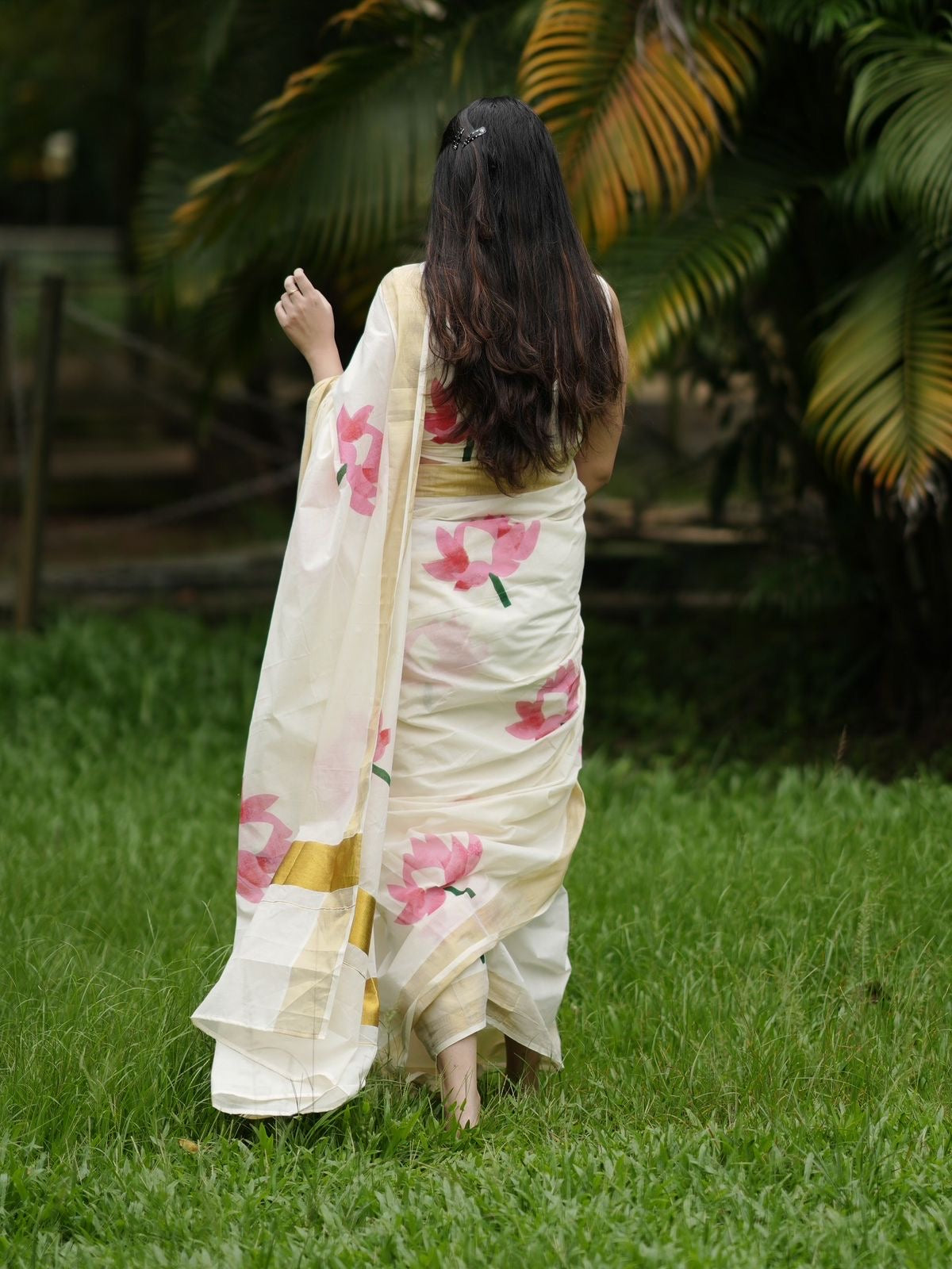 Sarvani lotus Kerala Cotton Saree