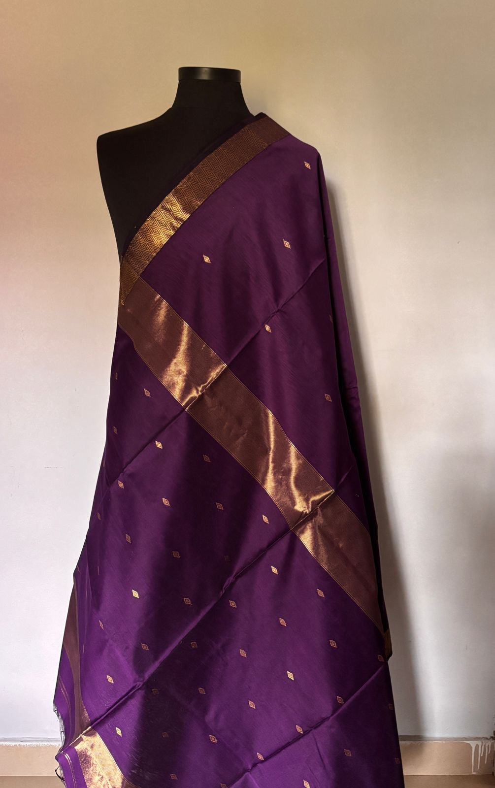 Kalyanika" (कल्याणिका) Handloom Maheshwari Silk Cotton Sarees Nayanthara inspired KM04