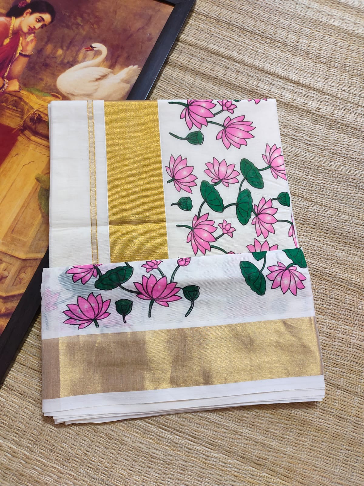 Lotus Theme Onam Kerala Set Sarees