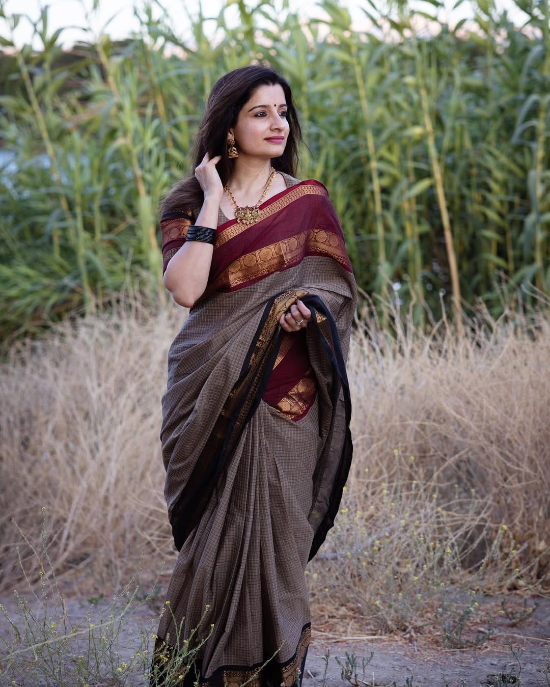 Sangita Kanchi ganga jamuna check Cotton sarees