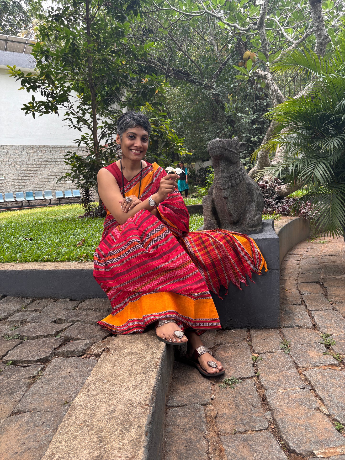 Rangini (रंगीनी) Shobana Manichitratazhu fame Dhaniyakhali Handloom Saree DHA02