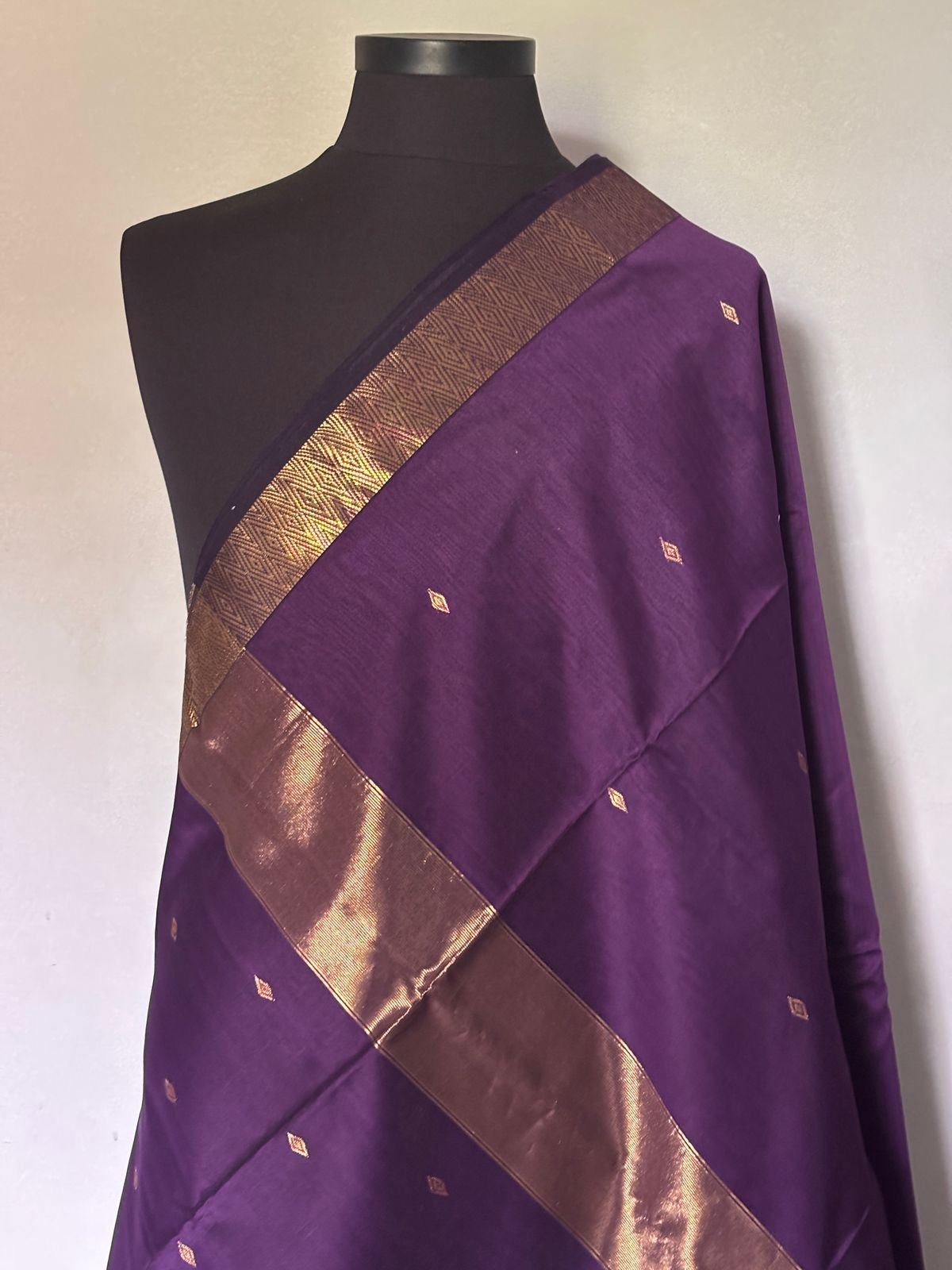Kalyanika" (कल्याणिका) Handloom Maheshwari Silk Cotton Sarees Nayanthara inspired KM04