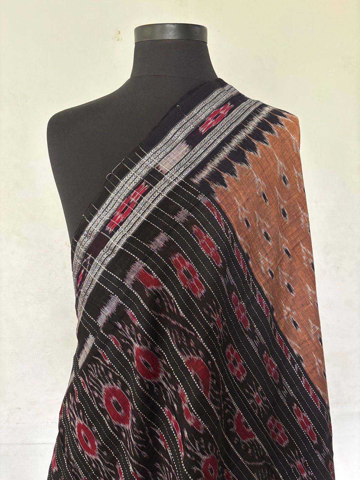 Sambalpuri Odisha Handloom Cotton Sarees Brown