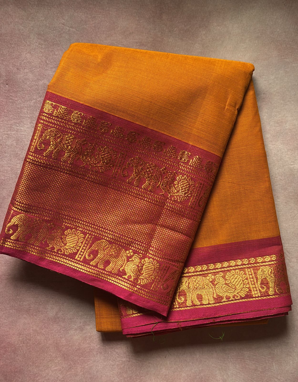 Sangita dual tone Kanchi cotton Sarees with woven buttas and blouse