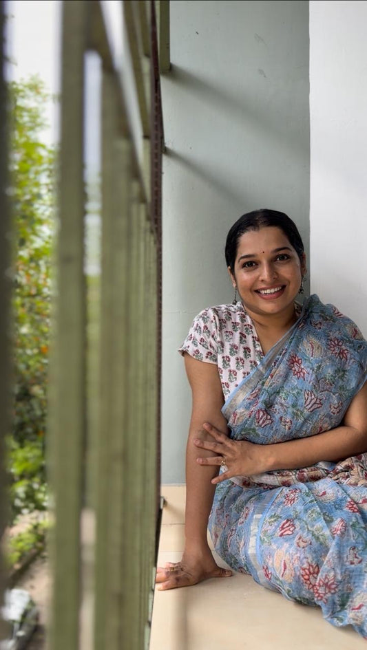 Ambika Kota Doria Floral Pastels, Kalyani fame