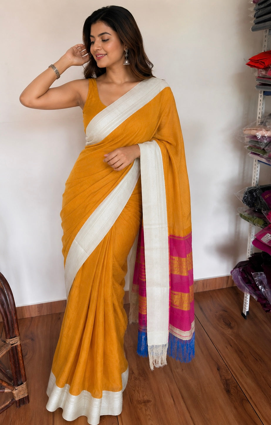 Ilkal Bola Handloom Silk Saree Chikki Paras Border with Pure Silk Pallu