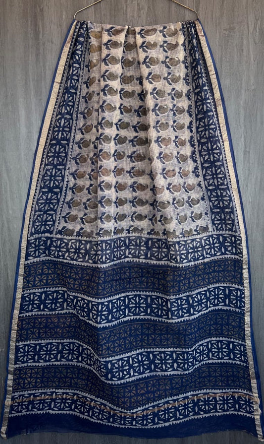 Kota doria Saree with zari border