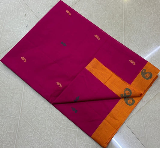 Sangita Vintage contrast thread border woven butta Sarees without blouse