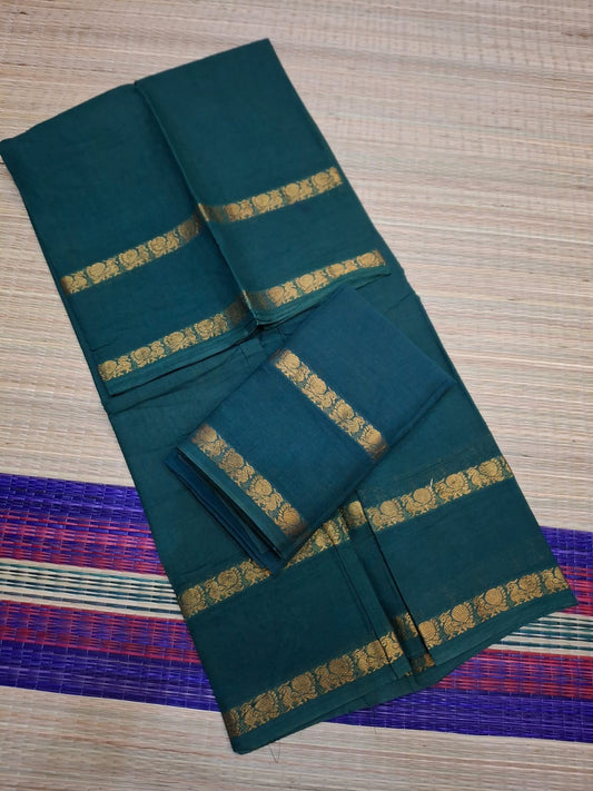 Tarangini handloom Sungudi Cotton sarees with blouse (green)