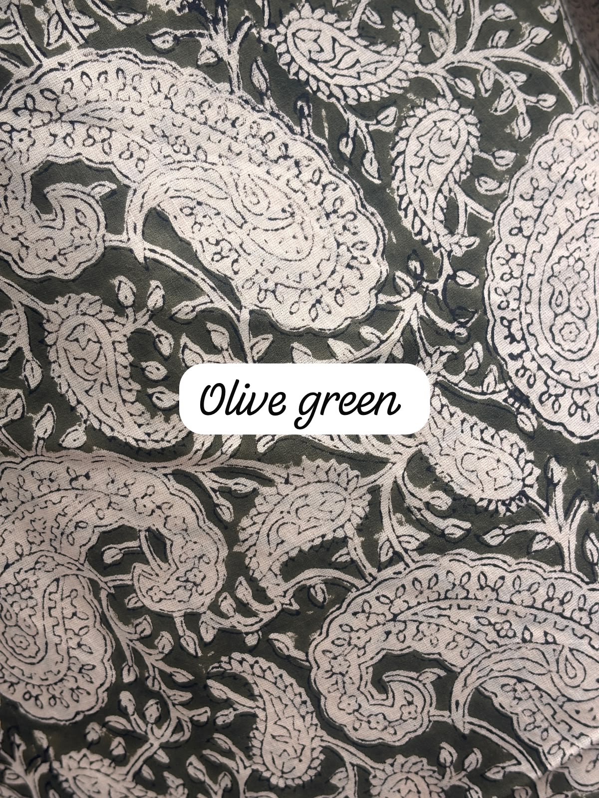 Jaipur pure cotton block printed olive green Suit Set