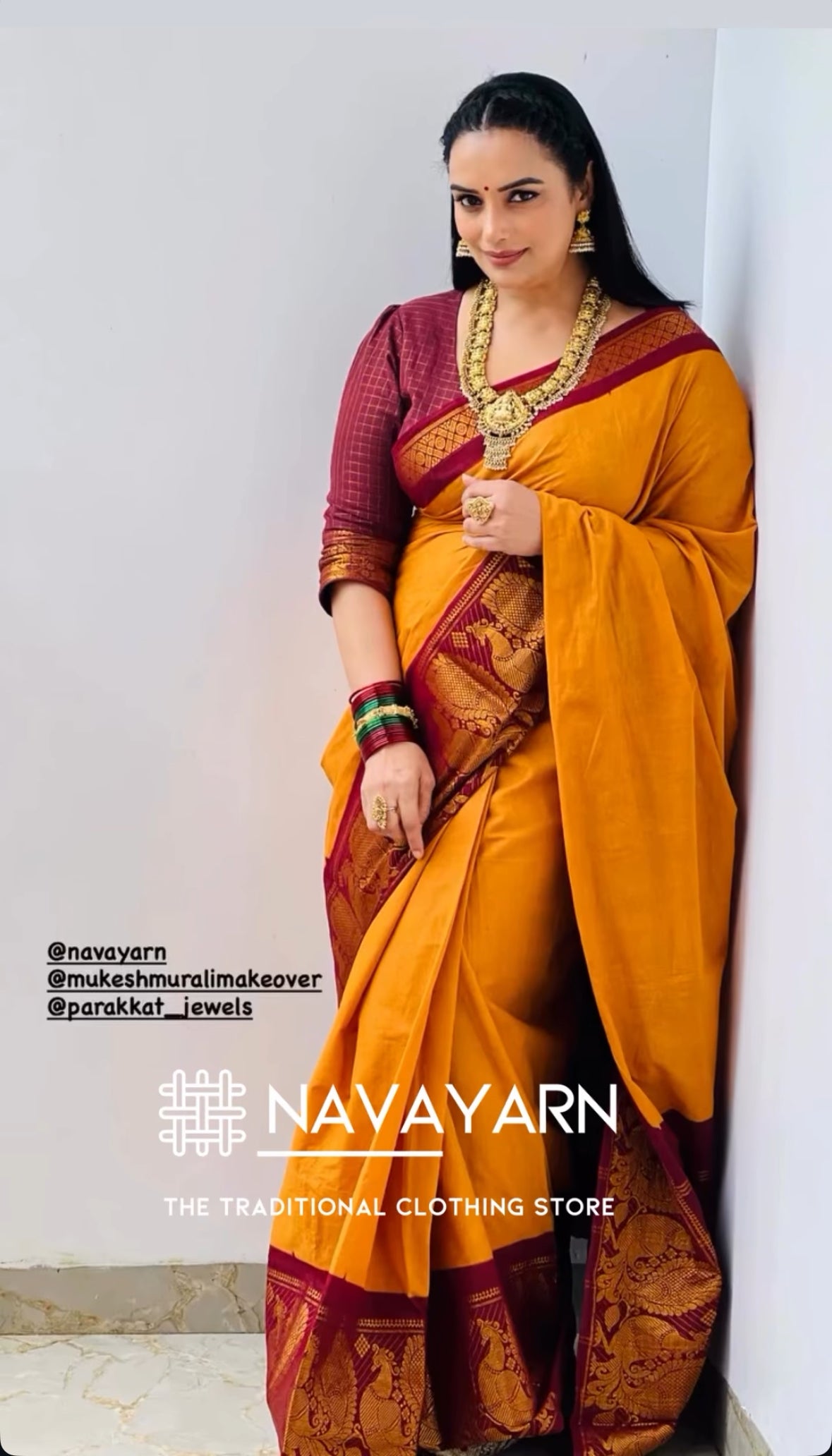 Tarangini Sungudi Cotton Saree with broad border Shwetha Menon’s choice
