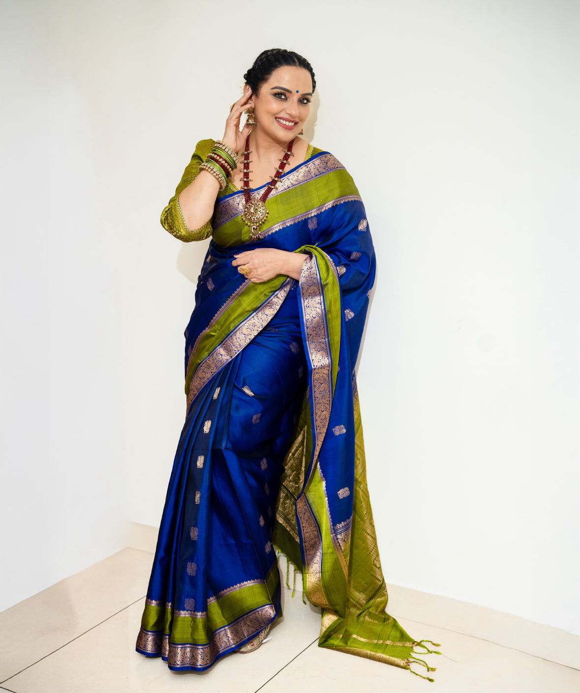 Kanjipuram Silk Saree Shwetha menon choice
