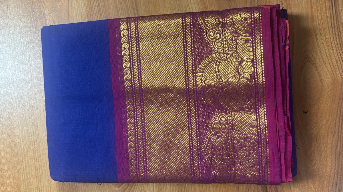 Vintage dual tone festive cotton Saree SGS40