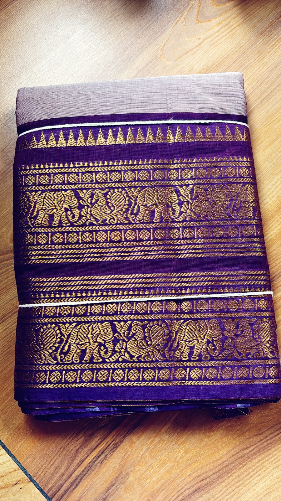 Dual tone violet Kanchi cotton Saree SGS41