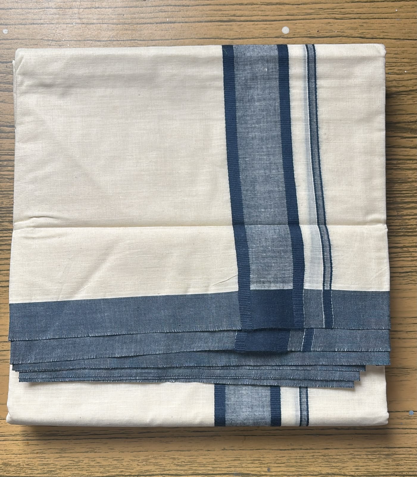 Heritage Gents double Mundu / Dhothi blue