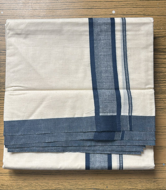 Heritage Gents double Mundu / Dhothi blue