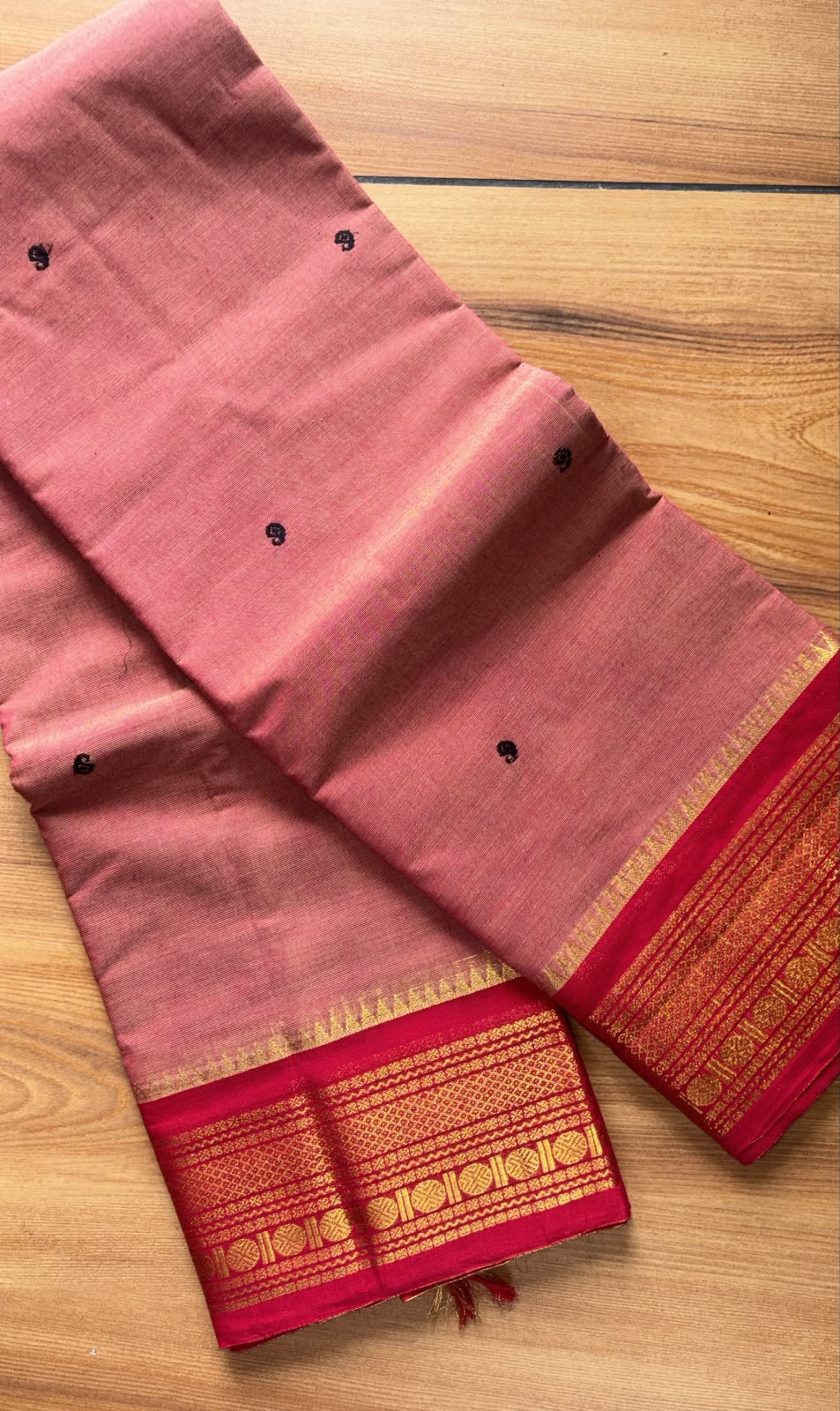 Festive Kanchi cotton Saree with  buttas SGS42